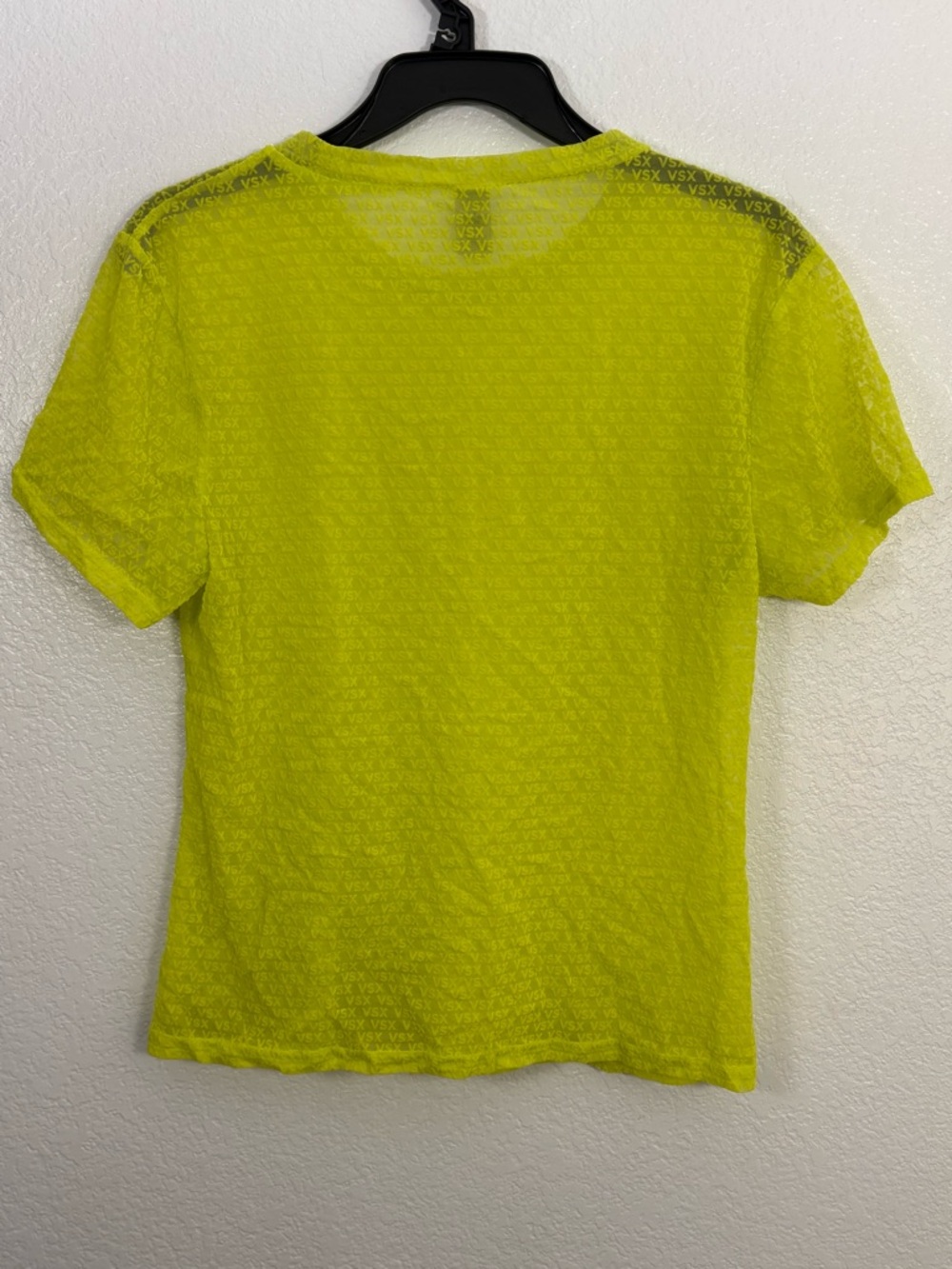 Victoria's Secret VSX Velvet Logo Mesh Shirt Burnout Festival Neon - Picture 2 of 7